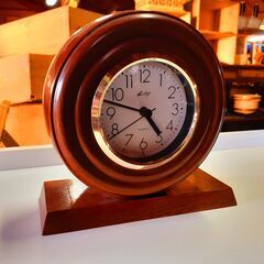 木製 アナログ置時計　/BJ-0381 南