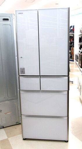 日立/HITACHI 6ドア冷凍冷蔵庫 R-XG5600G 17年製 555L ホワイト系 フレンチドア 両開き ノンフロン