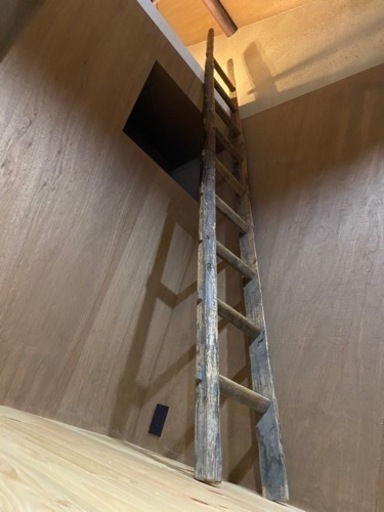 木製はしご　アンティークはしご