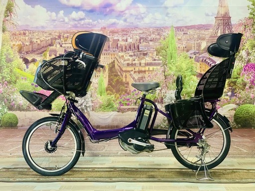 3328電動自転車☯️ブリジストンアンジェリーノ２０インチ 紫