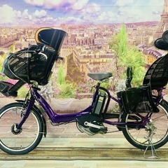 3328電動自転車☯️ブリジストンアンジェリーノ２０インチ 紫