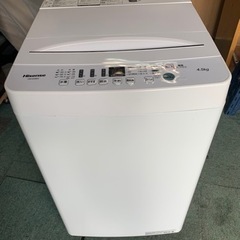 【リサイクルサービス八光　田上店　安心の3か月保証　配達設置ok】ハイセンス 4．5kg全自動洗濯機 エディオンオリジナル ホワイト HW-E4503