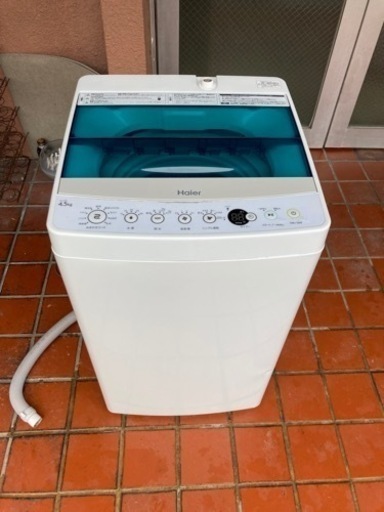 【値下げしました】洗濯機　ハイアール　4.5kg  JW-C45A 2017年生　洗浄済み　動作確認済み