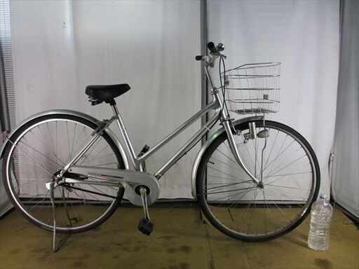 B734★8900円★ 整備済み　中古自転車 MIYATA アルミMAX　シルバー　ベルト【27インチ 】