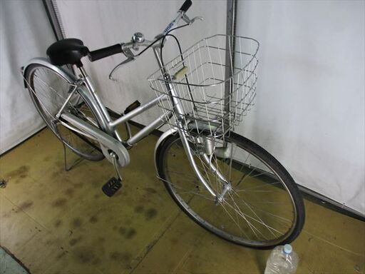 B734★8900円★ 整備済み　中古自転車 MIYATA アルミMAX　シルバー　ベルト【27インチ 】