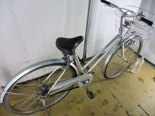 B734★8900円★ 整備済み　中古自転車 MIYATA アルミMAX　シルバー　ベルト【27インチ 】