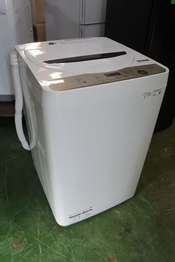 SHARP 21年式 ES-GE6E-T 6kg洗い 3kg簡易乾燥機能 洗濯機 単身サイズ エリア格安配達 2*10