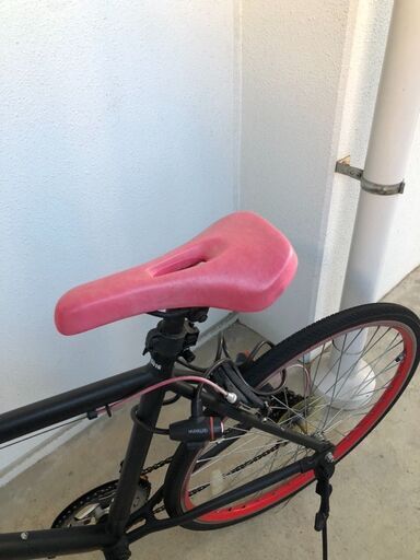 自転車・クロスバイク GRAPHIS 6段変速 シマノ スタンド付き レッド 赤