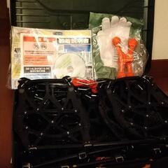  雪・凍結対策にオススメ！未使用品 ゴムタイプ車のチェーン 簡単装着×超硬グリップ