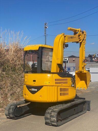【S-0013】KOMATSU コマツ　PC58UU-3　5.5トンクラス　小旋回　ミニ油圧ショベル　ユンボ 　ブレーカー配管　バックホー　茨城県