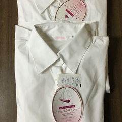 値下【タグ付き新品】白色レギュラーシャツ２枚 １３号　形状…