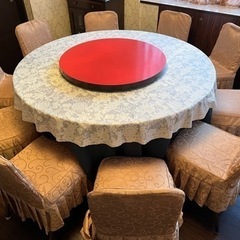 中華　丸テーブル