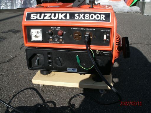 長崎発　SUZUKI SX800R ポータブル発電機　　スズキ　実動品　発電機 長崎発SUZUKI SX800R ポータブル発電機スズキ実動品発電機