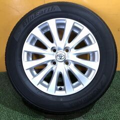No.695　ヨコハマ ブルーアース　15インチ 195/65R15　トヨタ 14系カローラフィールダー純正ホイール　4穴PCD100　4本