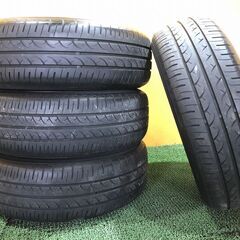 No.695　ヨコハマ ブルーアース　15インチ 195/65R15　トヨタ 14系カローラフィールダー純正ホイール　4穴PCD100　4本