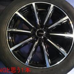 人気 アネーロ【19インチ】レクサス RAV4 ハリアー CX5 ムラーノ エクストレイル CR-V エスクード PCD114.3 +50【富山】235/55R19 中古 4本