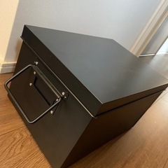 ブリキ　箱　収納ボックス　黒