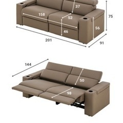 電動ソファ リクライニングソファー 電動 3人掛け 超美品！