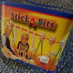 美品 木製玩具 知育玩具 StickABits 90st/pcs...