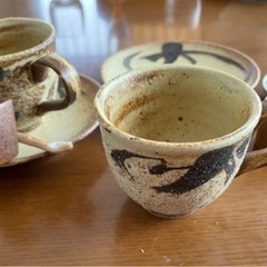 萩焼　コーヒーカップセット