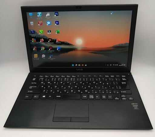 Vaioノートパソコン i5（中古）4GBのメモリ、SSD128GB, 13.3画面、Intel HD Graphics 5500、Windows11, Office2021, Photoshop2021, Illustrator2021,Corel2021,FilmoraX等.Ken129