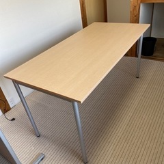 机 テーブル 白木調140x70cm