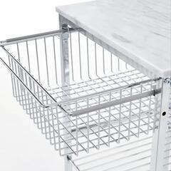 キャスター付き マーブルトップトローリー L（幅60cm）

 ワゴン 大理石 御影石 