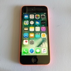 iPhone5C ピンク中古32GB spigenカバー付き