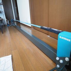 自宅用スラックラインのラック。本格仕様の３メートルサイズ。体幹トレーニングに。