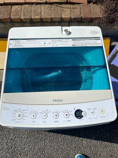 ★無料で配送及び設置いたします★ハイアール 洗濯機　4.5キロ　JW-C45A 2017年製★HIR-2A