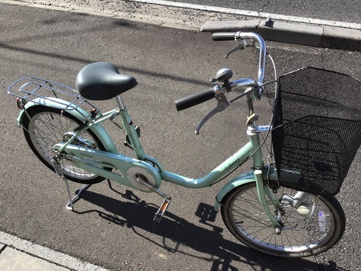 C587★￥11000円★整備済み 中古折りたたみ自転車　【アサヒ　nacre 20インチ　グリーン 】 C587☆￥11000円☆整備済み 中古折りたたみ自転車 【アサヒ nacre 20