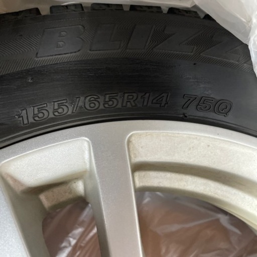 タイヤ、ホイール 【中古】ブリヂストンスタッドレス155/65R14
