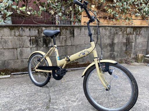 メンテナンス済み かわいい インチ折りたたみ自転車ベージュシングル鹿児島市 エウレカ 鹿児島 中央の自転車の中古あげます 譲ります ジモティーで不用品の処分