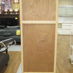 R089 光家具 ミラー付スリムワードローブ、洋服タンス、幅40cm 美品
