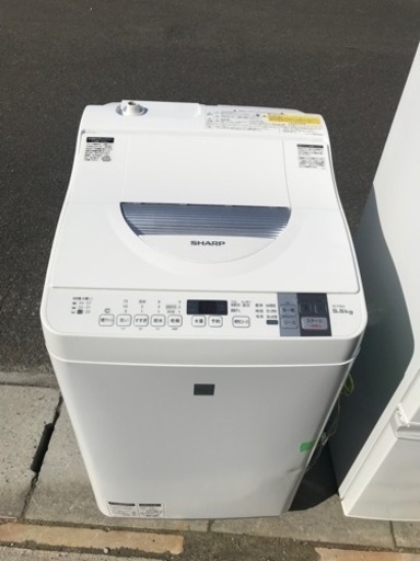 名古屋市郊外配送料無料キャンペーン中【直接引取送料無料】シャープ　5.5kg乾燥機能付き洗濯機　ES-T5E4-KW  2017年製
