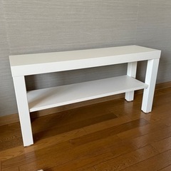 IKEA テレビ台 ラックシリーズ スリムテーブル ホワイト 幅...