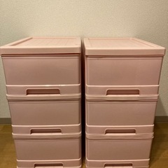 ピンクの収納棚◆3段