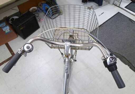 自転車 27インチ 3段変速 カゴ 鍵付き COCOILU ココイル シルバー 27型