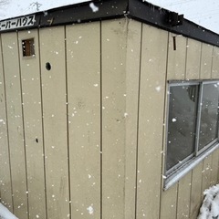 北海道☆スーパーハウス！ナガワ！倉庫☆事務所☆DIYに！現状格安☆検）ガレージ プレハブ コンテナ 物置 趣味 小屋 仮設
