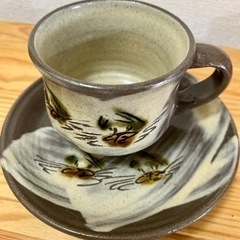 沖縄　やちむん　コーヒーカップ&ソーサー　