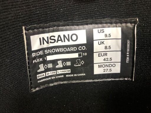 スノーボードブーツ RIDE INSANO | camarajeriquara.sp.gov.br