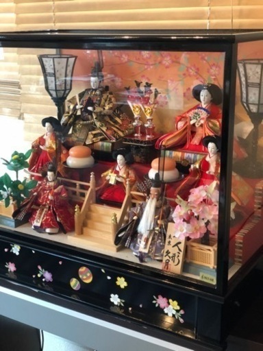 【美品】雛人形3段飾りガラスケース