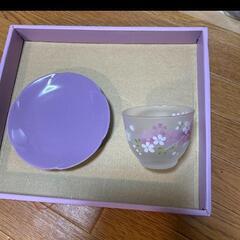 桜のコップとお皿×5のセット