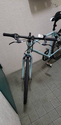 【譲先決定しました】自転車　クロスバイク　鍵/フロントライト/リアライト付き　6段変速　 譲先決定しました】自転車 クロスバイク 鍵/フロントライト/リアライト