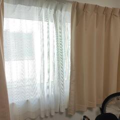 1級遮光カーテン+ミラーレース　窓サイズ165×90