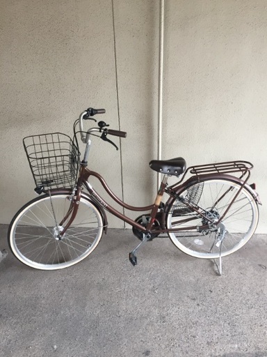 自転車 鍵付き☆まだまだ乗れます☆タイヤ26型☆美品☆ 防犯登録済 シティーバイク 軽快 ママチャリ