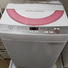 【最終値下げ】SHARP シャープ 全自動洗濯機 ES-GE60R-P ピンク系