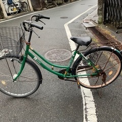 個人　自転車　オートライト　6段変速付