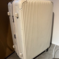 【ネット決済】拡張式スーツケース　ホワイト　92-102ℓ