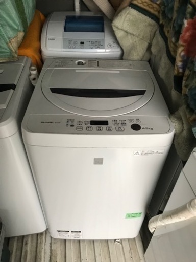 名古屋市郊外配送料無料キャンペーン中　SHARP  シャープ　4.5kg洗濯機　ES-G4E3  2016年製
